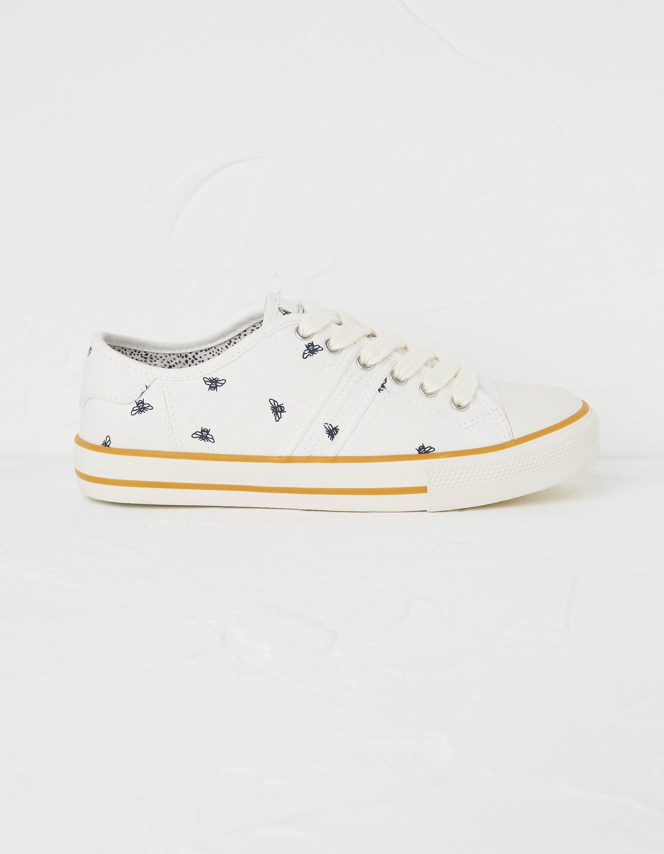 Lola Canvas Bee Print Trainers