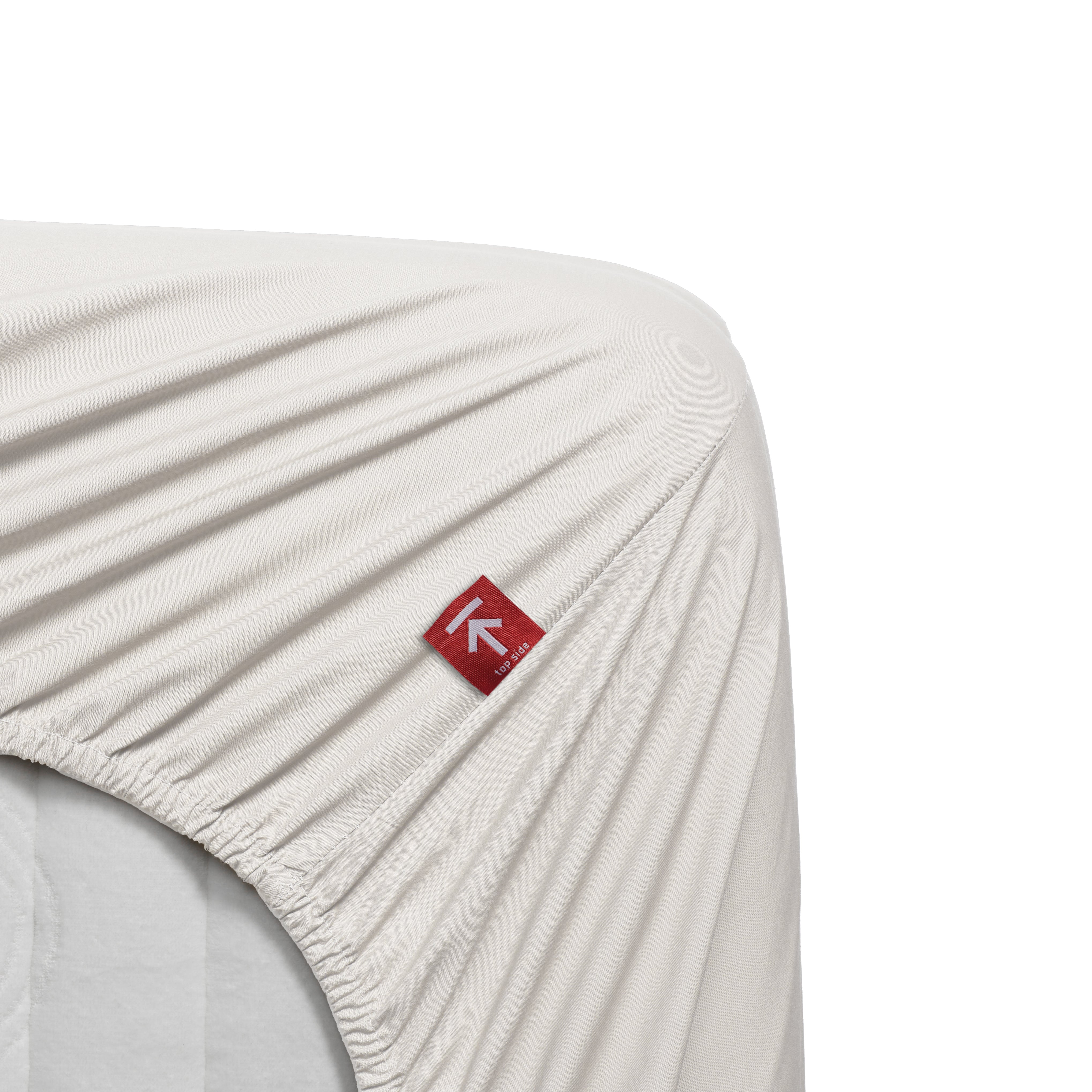 Beddinghouse - Percale-katoen - Split-topper - Hoeslaken - 160x200 cm - Gebroken wit