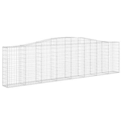 NNEVL Arched Gabion Baskets 3 pcs 400x30x100/120 cm Galvanised Iron