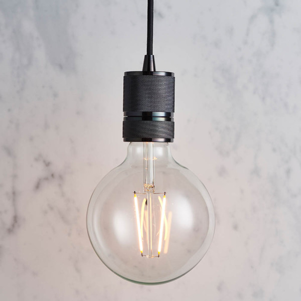 Lampa wisząca URBAN pojedyncza czarny chrom 1xE27x40W IP20 Endon
