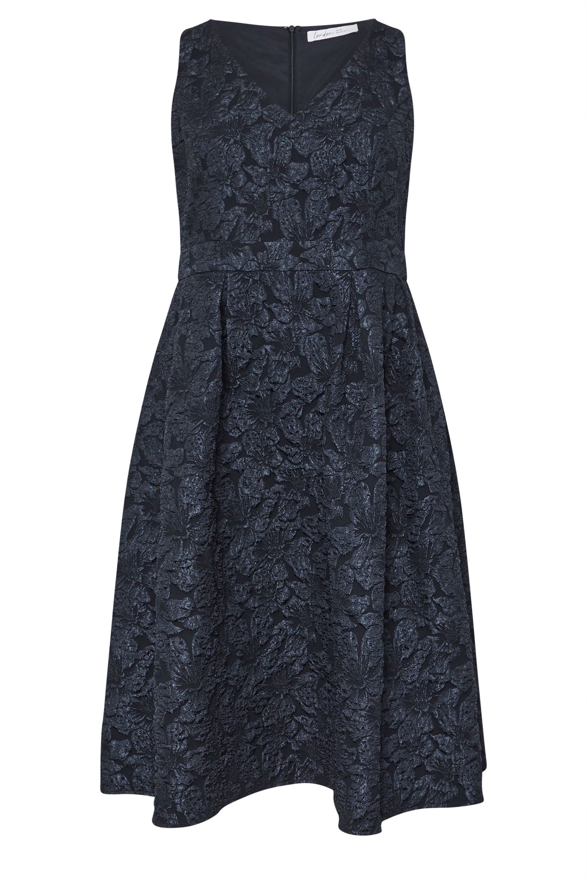 Yours Floral Jacquard Skater Dress