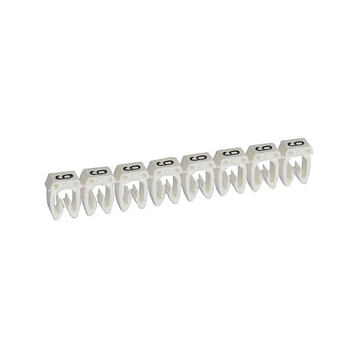 038219 Legrand - Boite De 1200 Repères Cab 3 Pour Fils 0,5mm² à 1,5mm² - Marquage Chiffre 9 Blanc