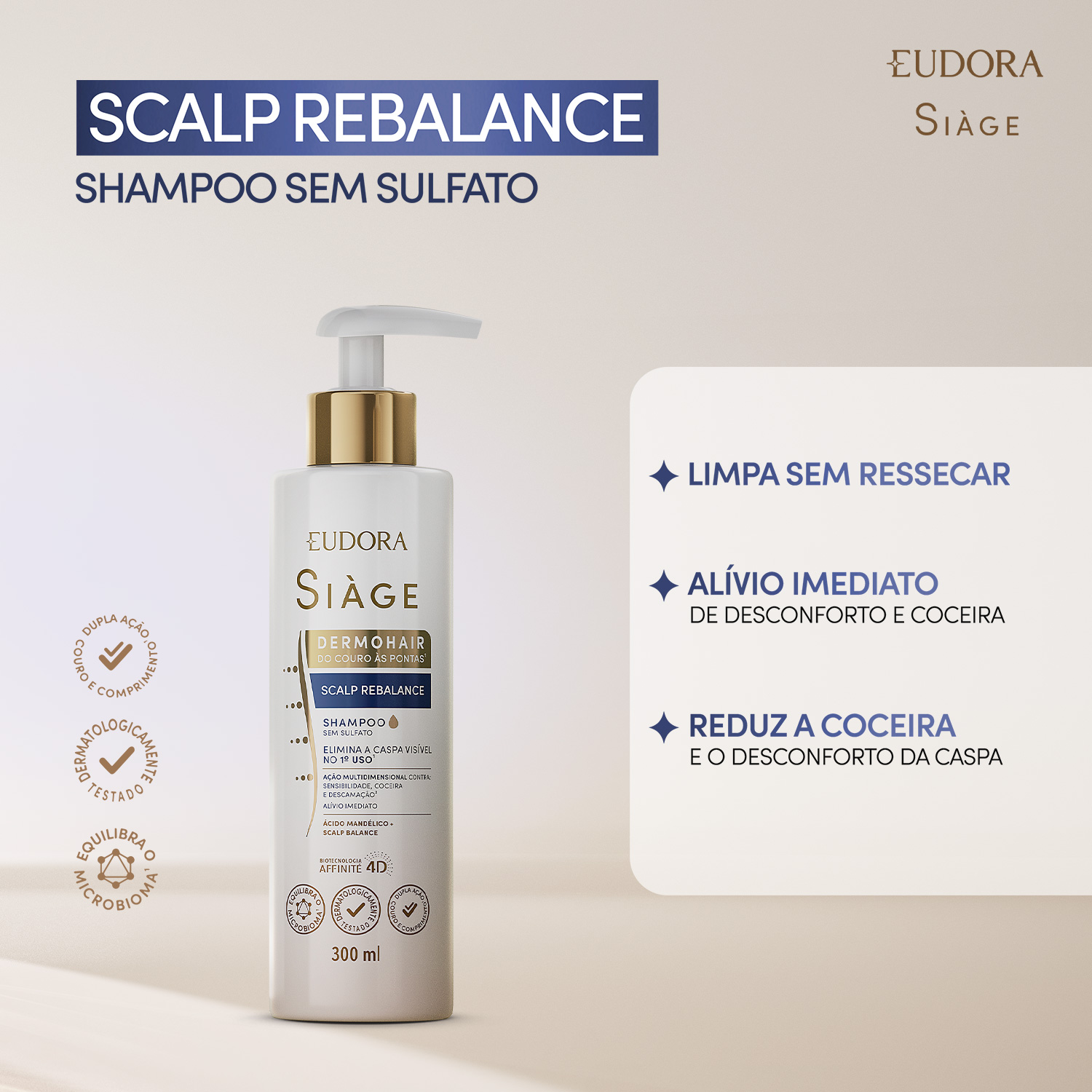 Combo Siàge Scalp Rebalance: Shampoo 300ml   Condicionador 280ml