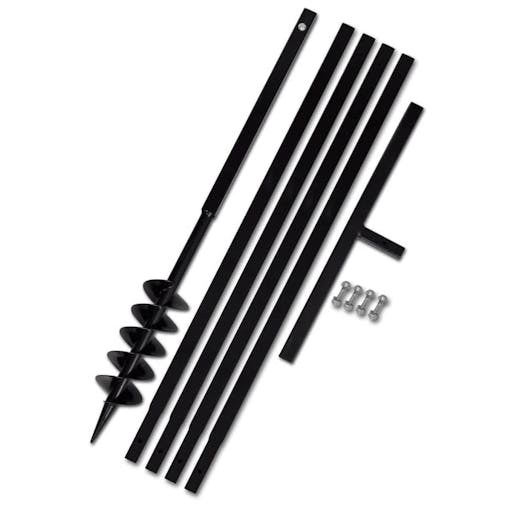 NNEVL Ground Drill with Handle 100 mm with Extension Tube 5 m Steel