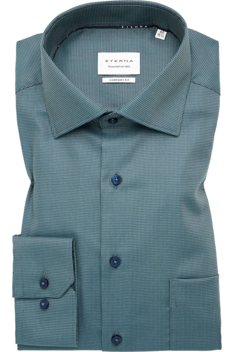 ETERNA Comfort Fit Hemd grün, Strukturiert