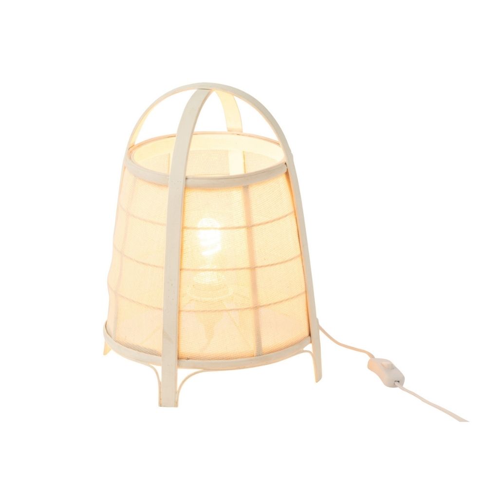 J-Line lamp Rya - katoen/bamboe - wit - small