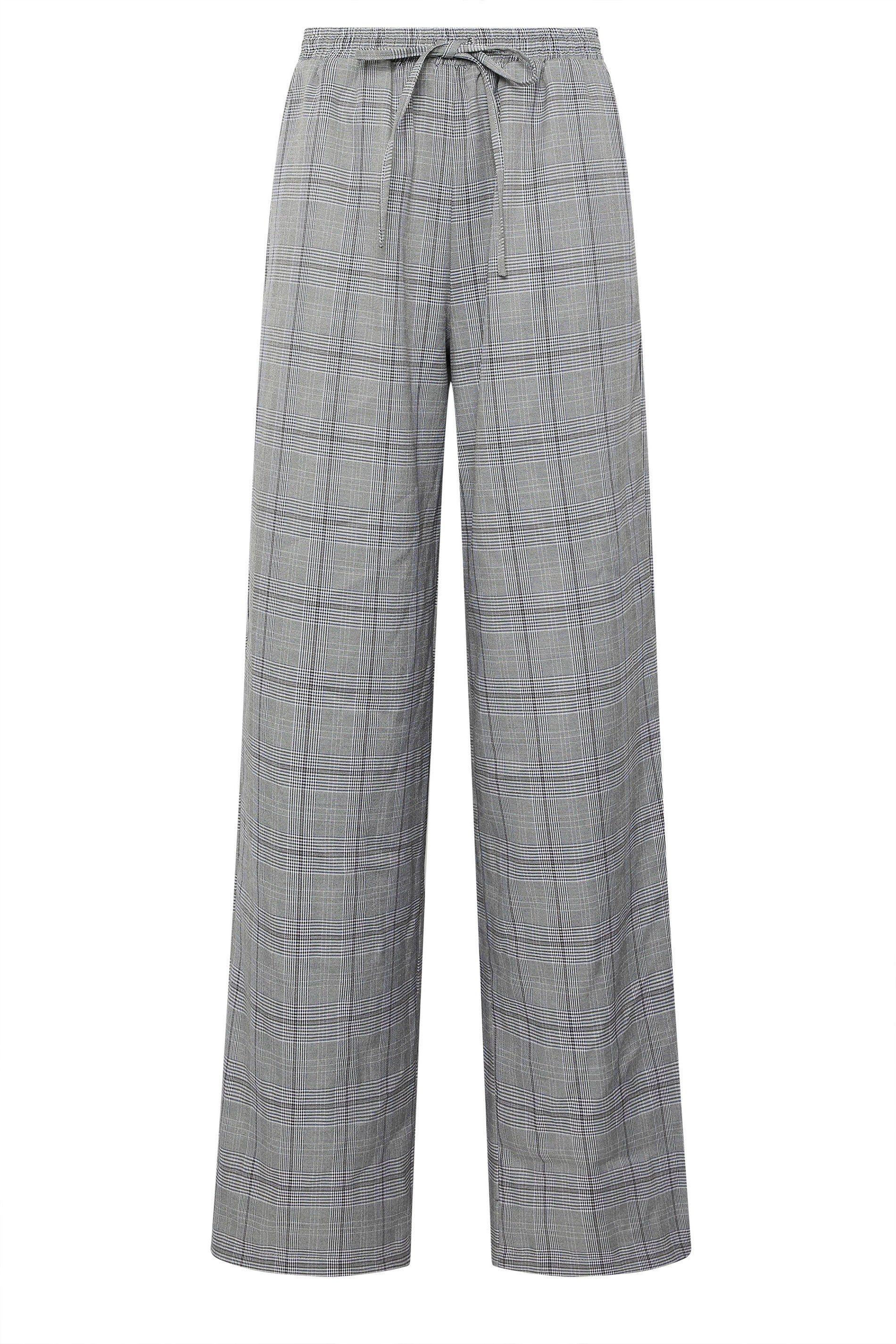 Long Tall Sally Tall Check Elasticated Wide Leg Trousers