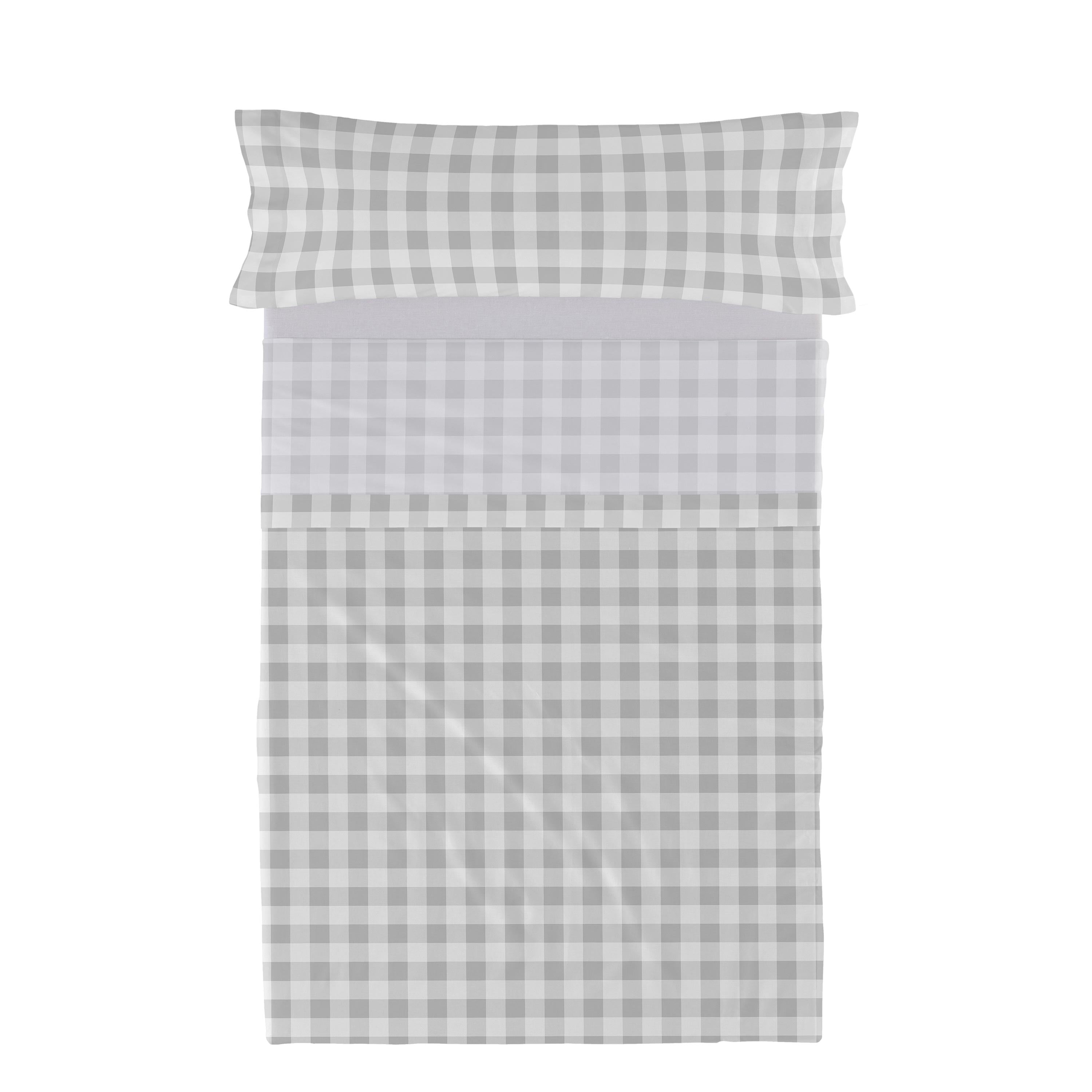 Vichy Laken Set 2-delig Grijs Basic Kids, Grijs, 100% katoen, de kwali