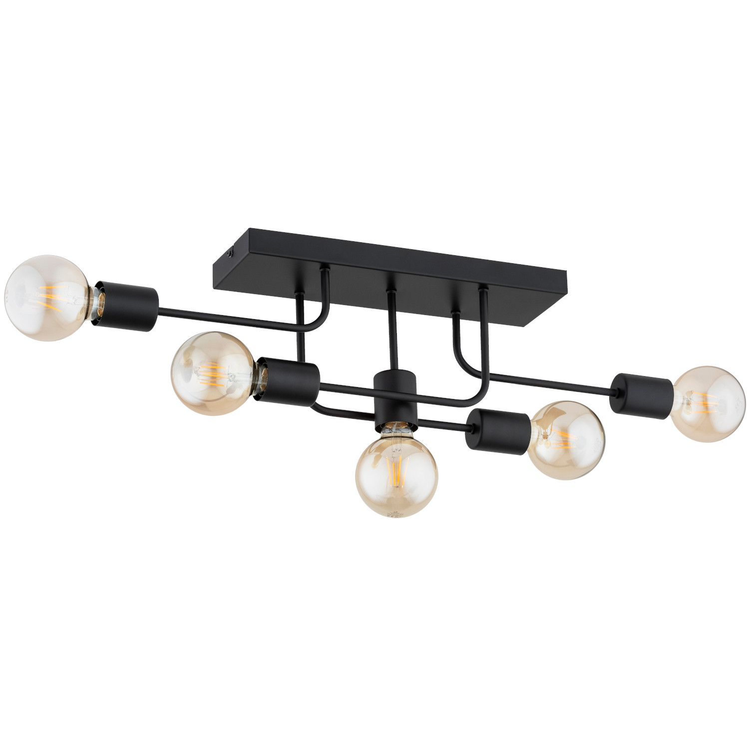 Lampa sufitowa GOISAczarna 5xE27x15W IP20 Alfa