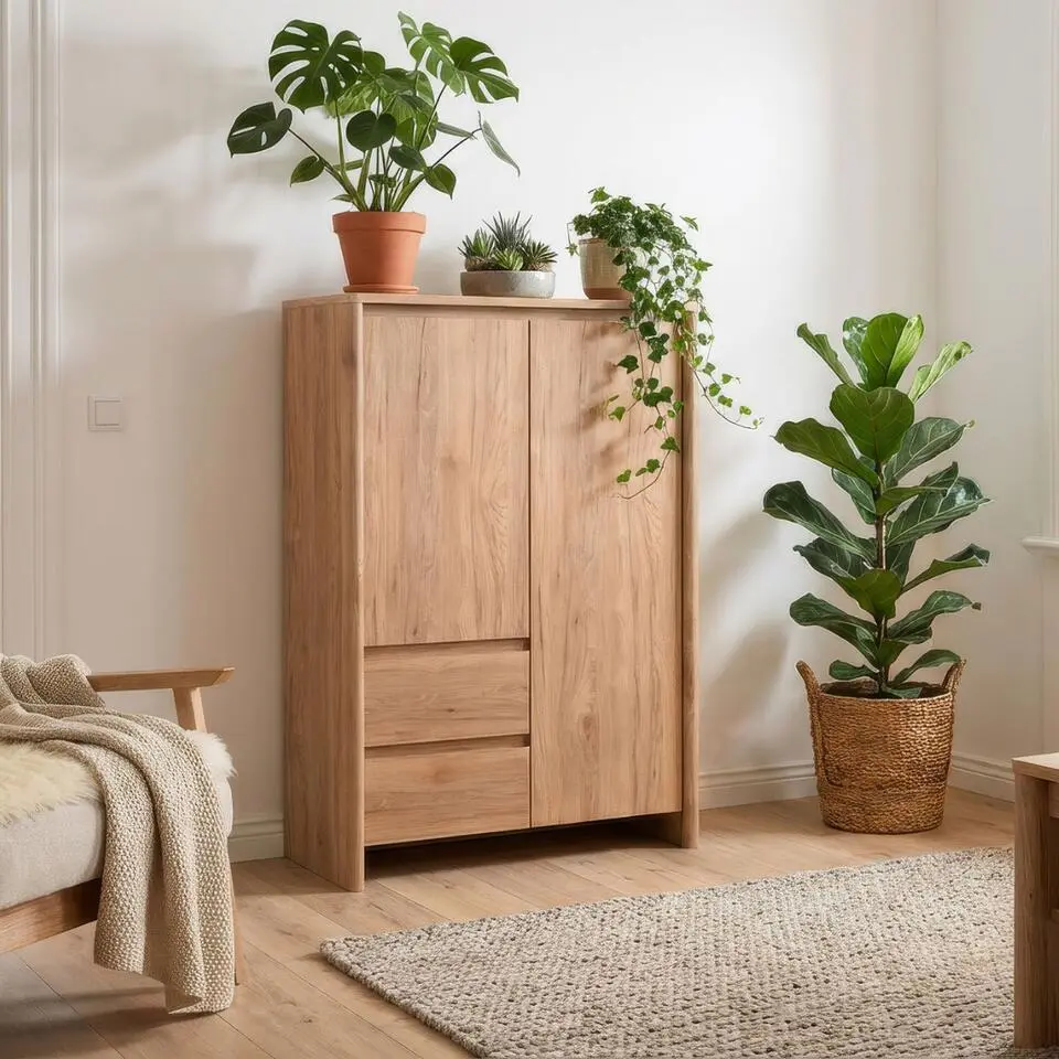 Calicosy - Dressoir SOREN - licht hout 86x40x140 cm