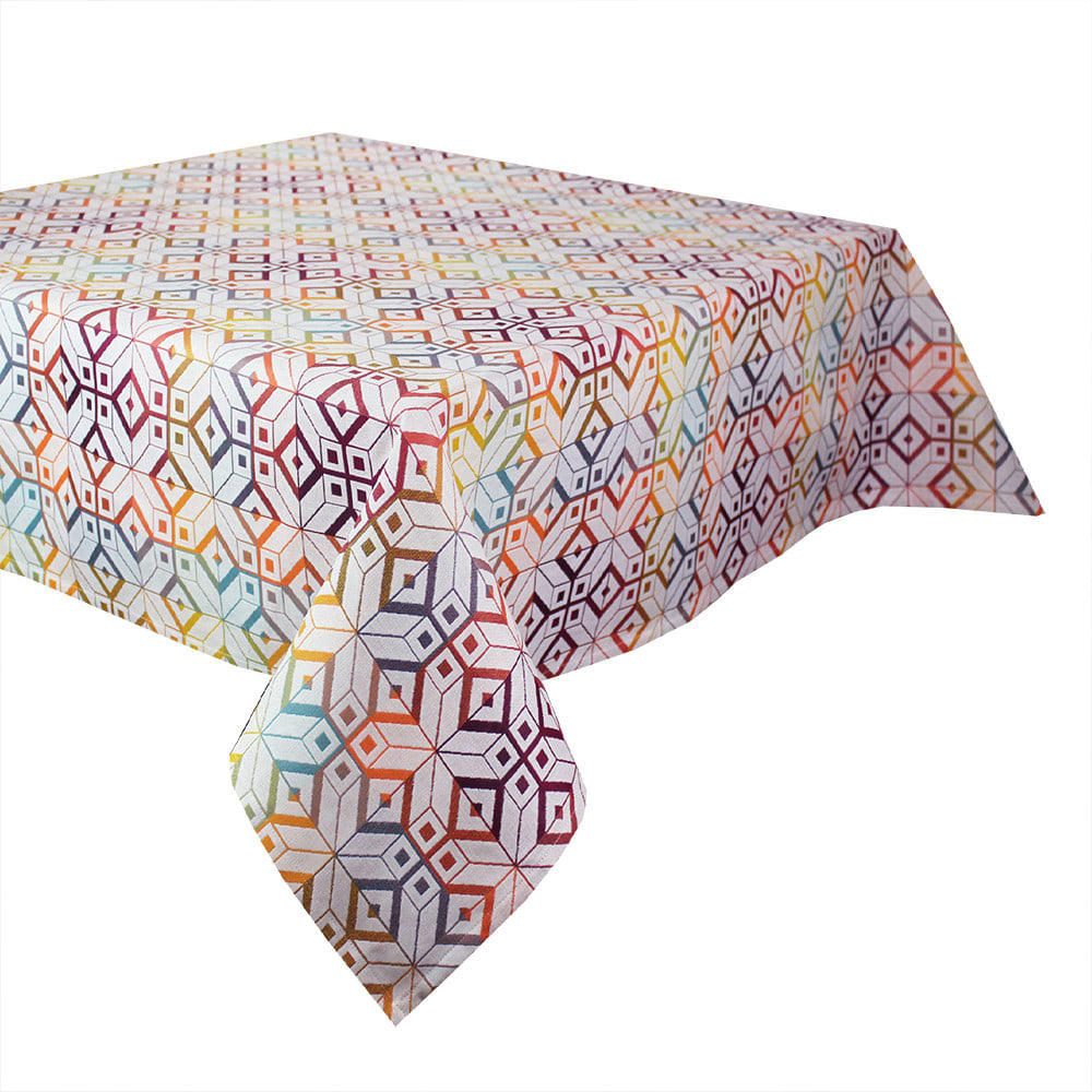 MILLE PAVES FLAMBOYANT - Nappe  pur coton multicolore 155x225