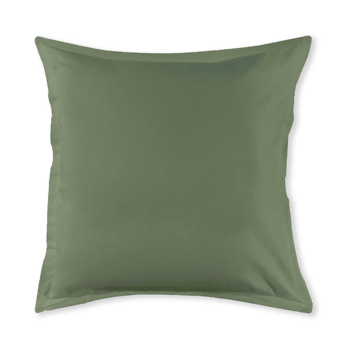 COTON UNIS - Taie d'oreiller coton  unie sauge 64x64cm