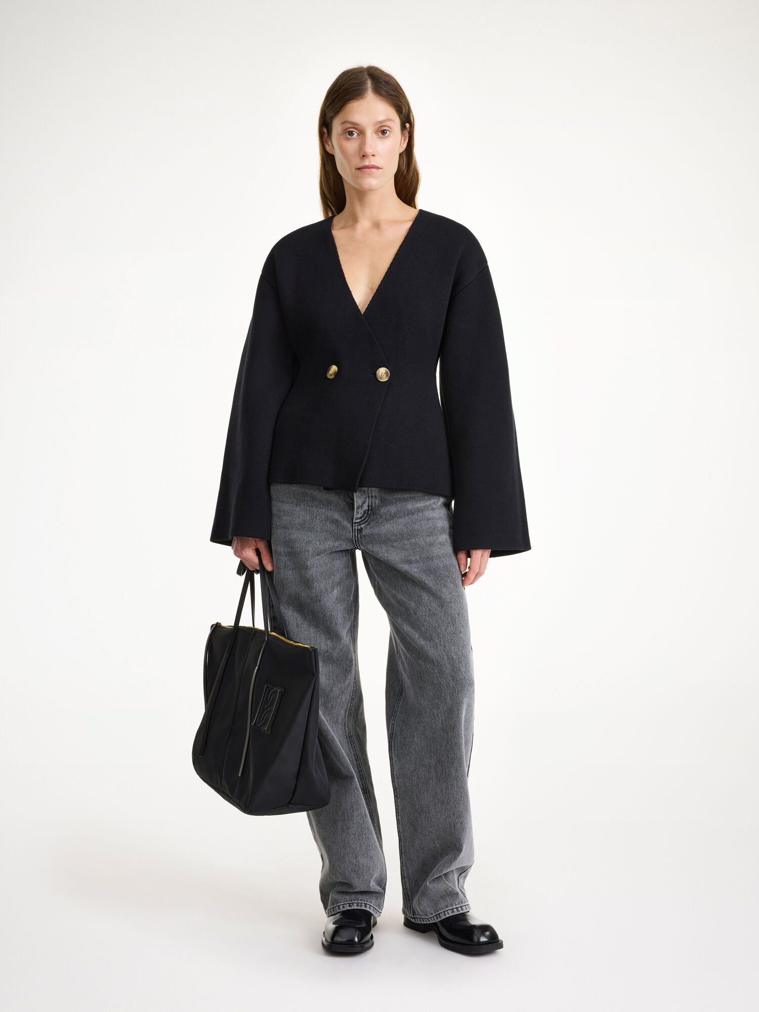 Tinley cardigan i uldblanding