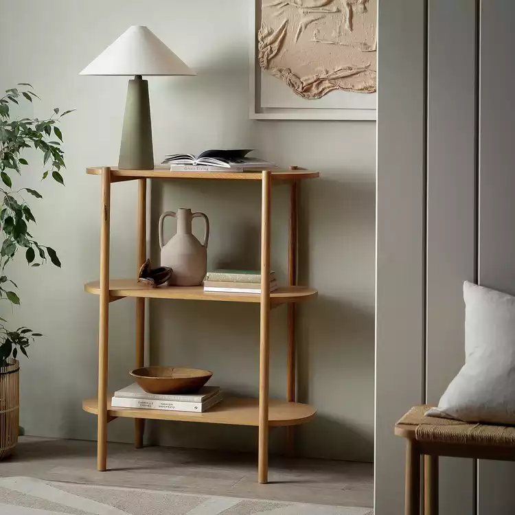 Habitat Edin 3 Tier Shelving Unit - Natural