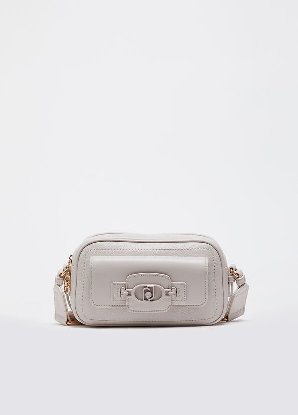 Borsa a tracolla media con logo