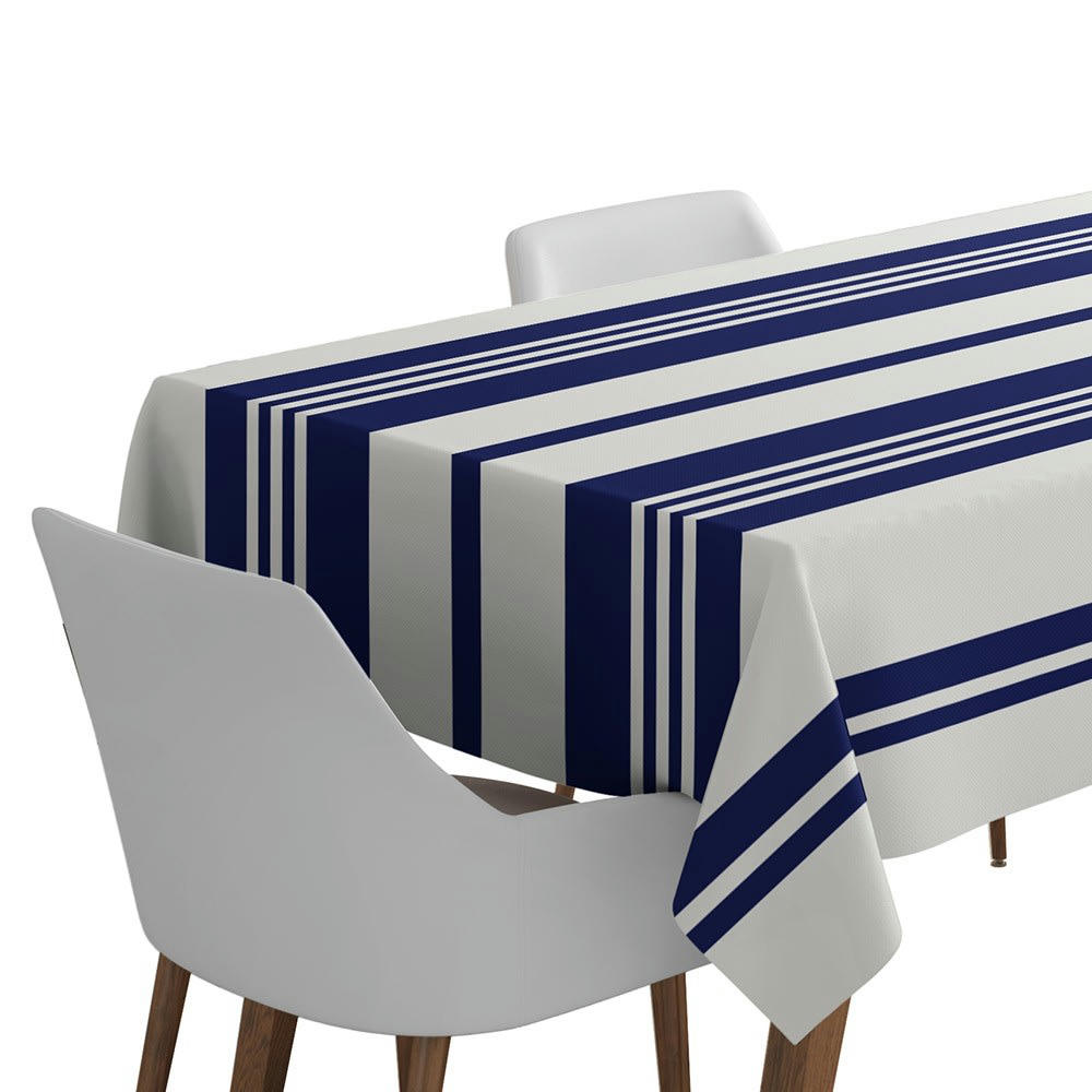 PAMPELUNE - Nappe coton Bleu 180x180 cm