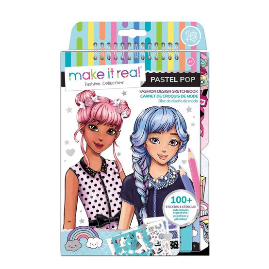 Make It Real Pastel Pop Fashion Design Sketchbook