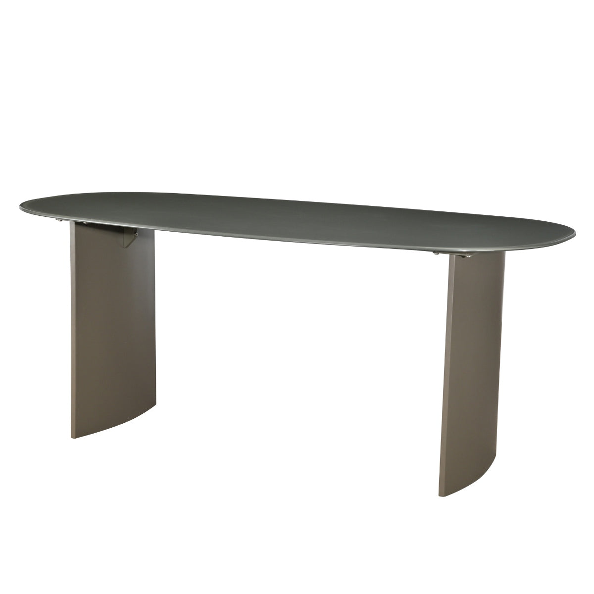 DÉJA Living Eettafel Dinand - Deens Ovaal Kaki Glas/MDF - 180x90x76cm