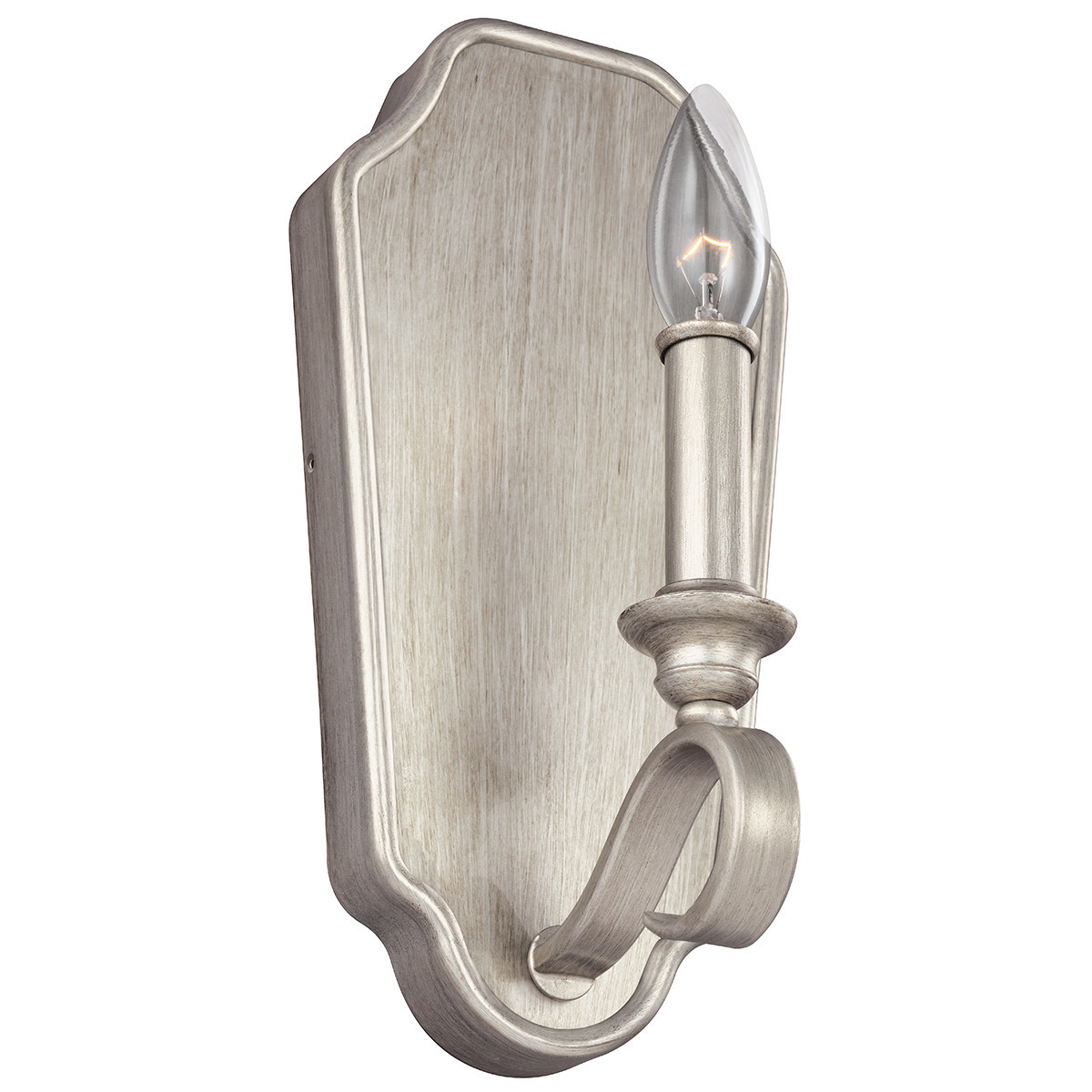 Kinkiet ciepłe srebro DeWitt 1xE14x60W wym:30,1x14,6x13,2cm IP20 Feiss