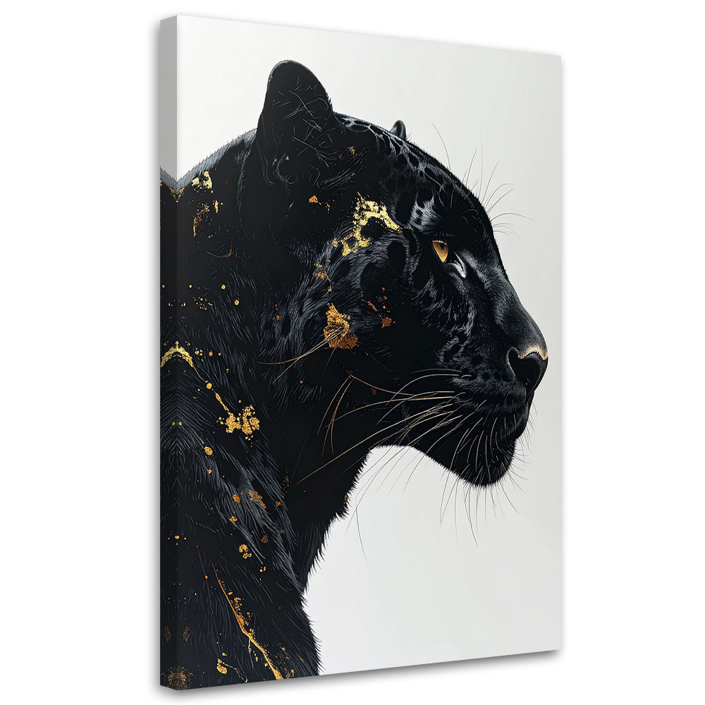 Obraz na płótnie do salonu sypialni biura, Pantera zwierze Glamour 20x30