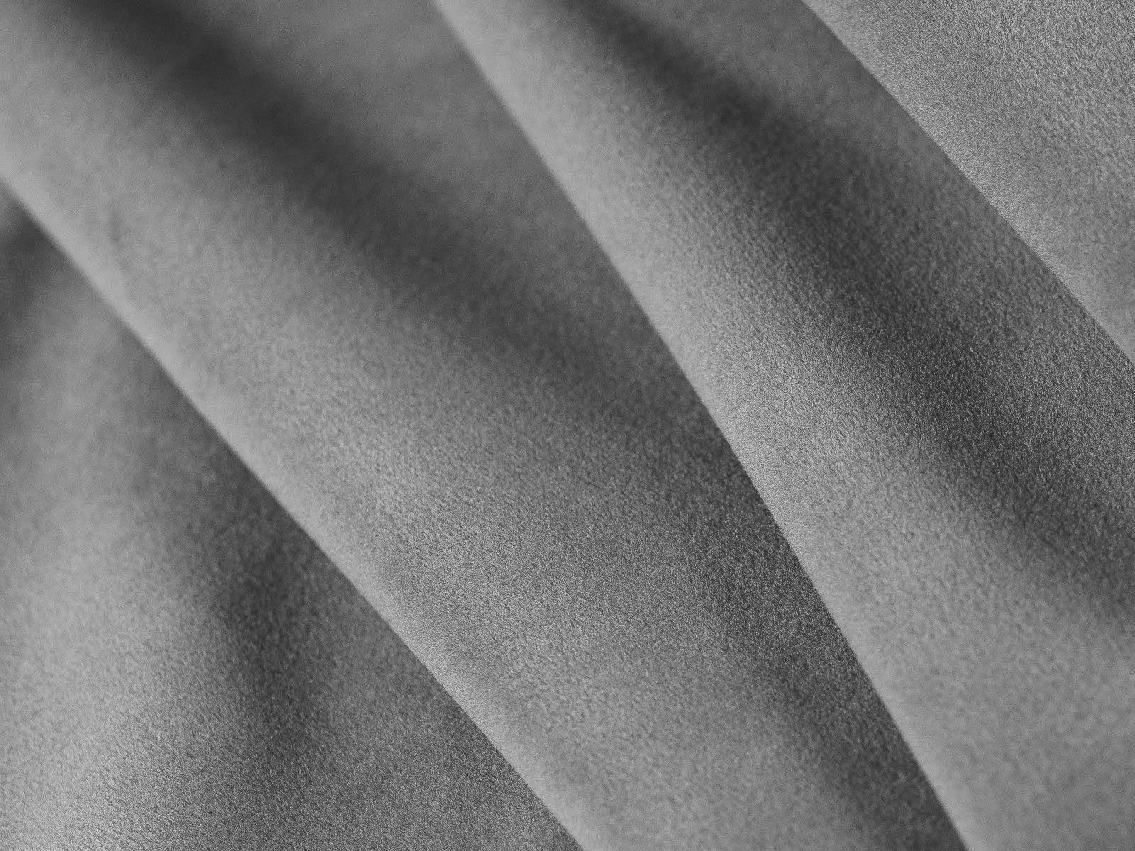 KAELLE - Canapé d'angle gauche 5 places en tissu velours gris