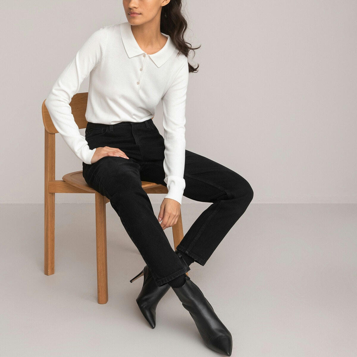 Pull basique, col polo