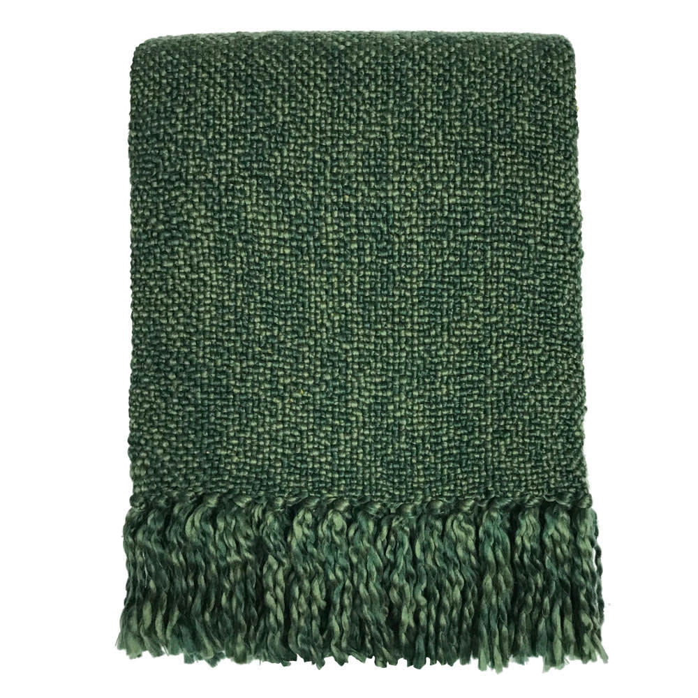 MARBLE - Plaid vert jungle marbré 125x150
