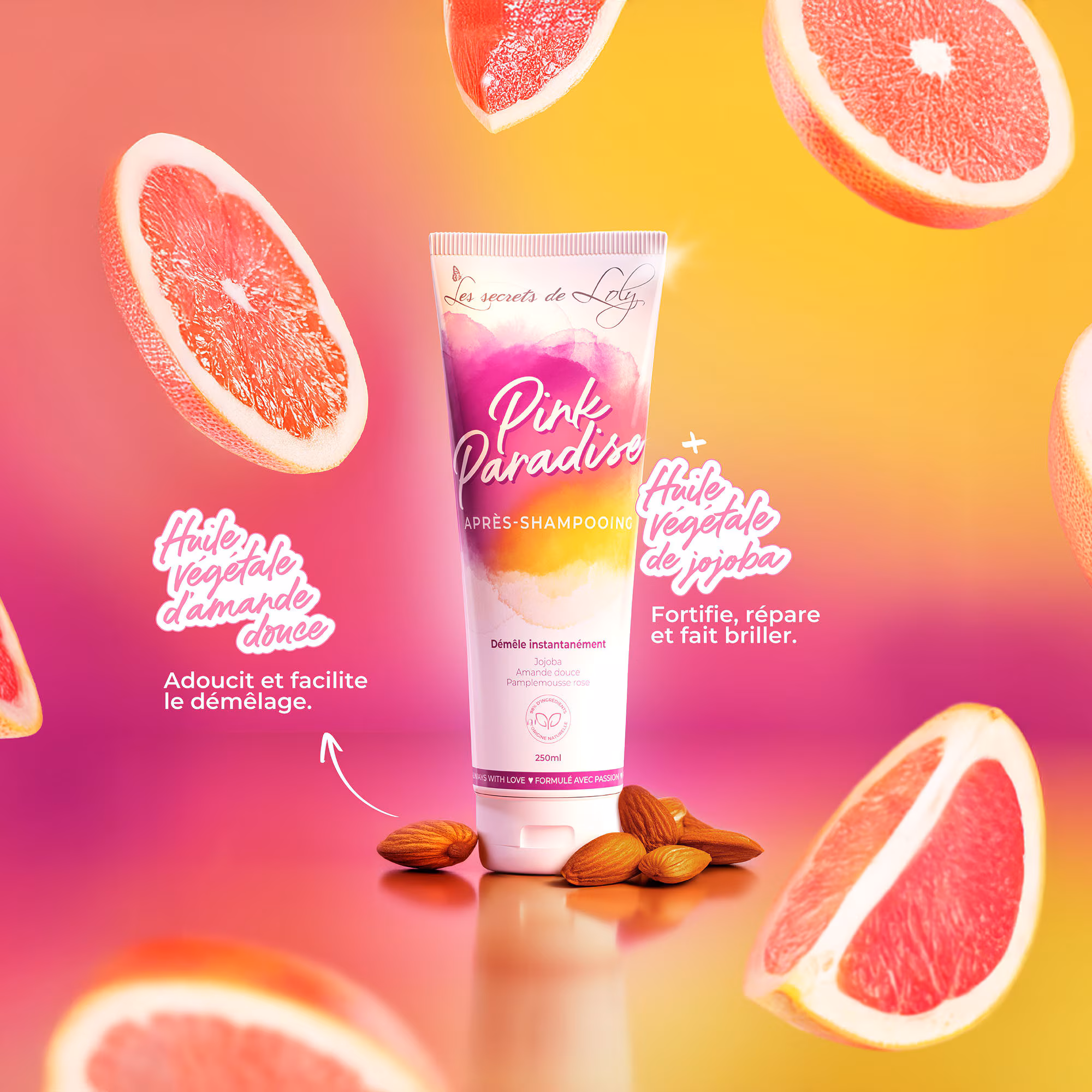 PINK PARADISEAprès-shampooing démêle instantanément