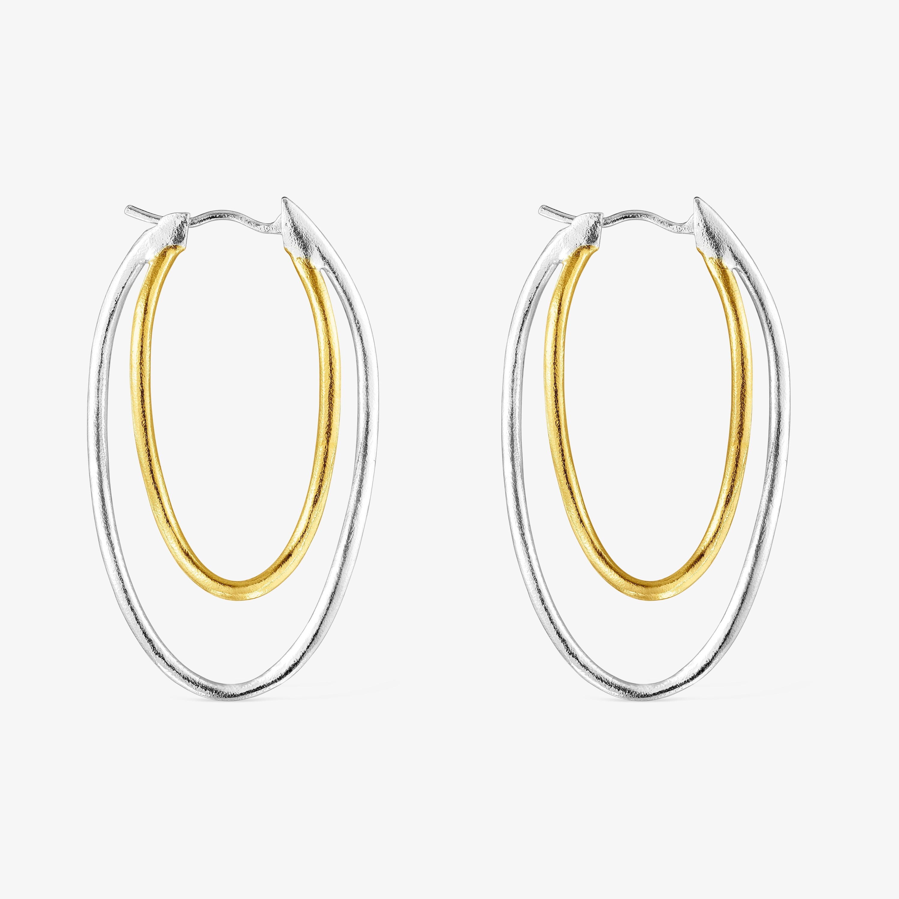 Pendientes elipses bicolor Hav