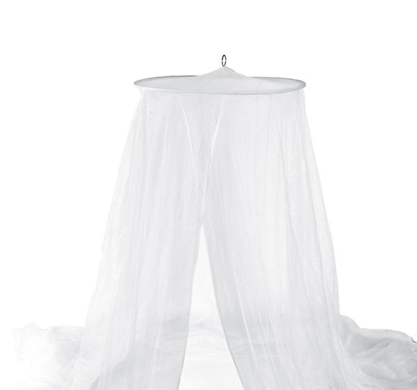 Moustiquaire ciel de lit tulle blanc - H250cm / Périmètre 1250cm