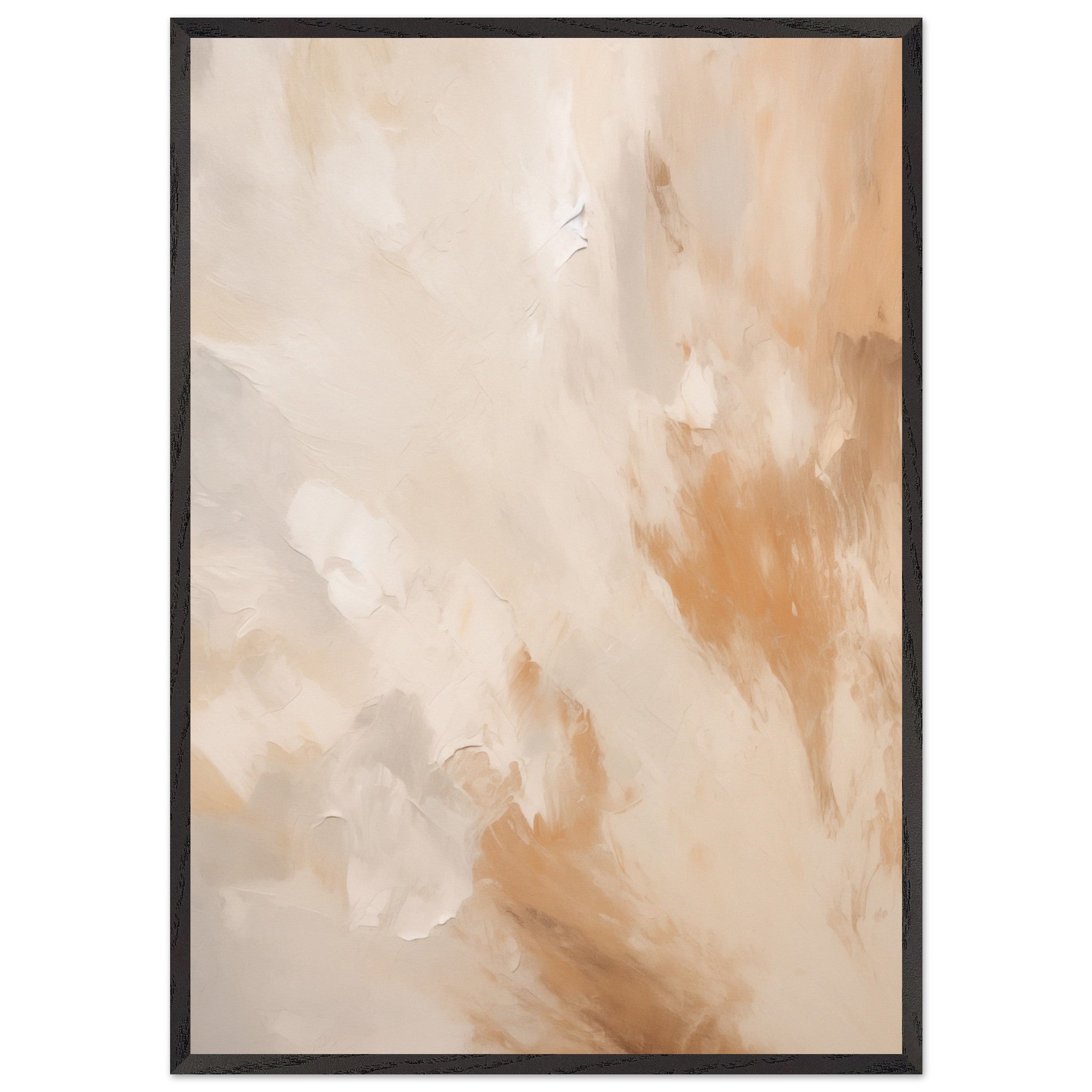 Artfulprints Poster met Lijst Abstract - Golden touch 2  - 70x100 cm - Terracotta