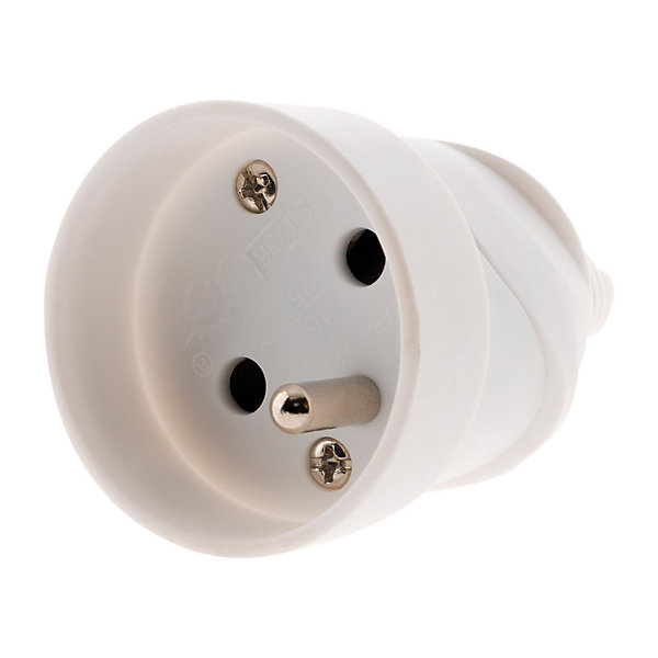 Lot de 10 fiches femelles 16A 2P T - Blanc - Zenitech