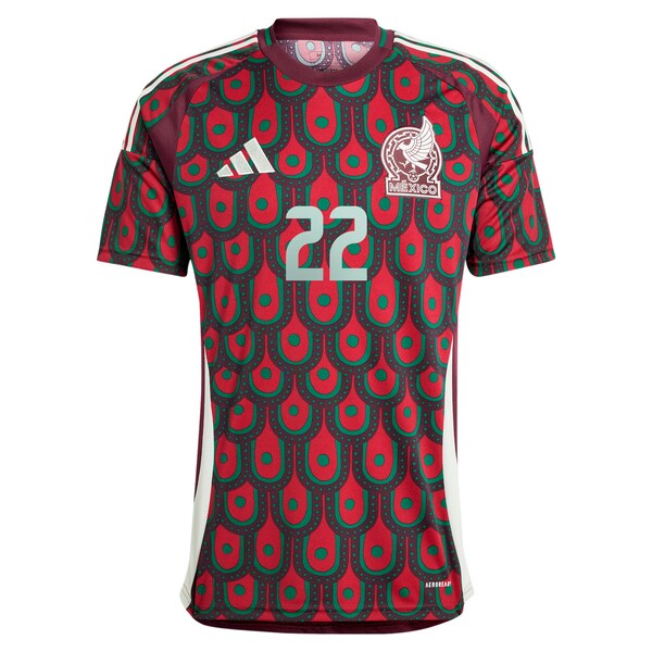Hirving Lozano Mexico National Team adidas 2024 Home Replica Player Jersey - Burgundy