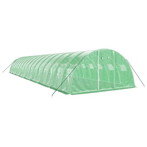 NNEVL Greenhouse with Steel Frame Green 64 m&sup2; 16x4x2 m