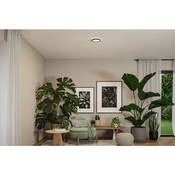 Panel »Atria Shine«, 9,5 W, IP44, Kunststoff, schwarz, 230 V