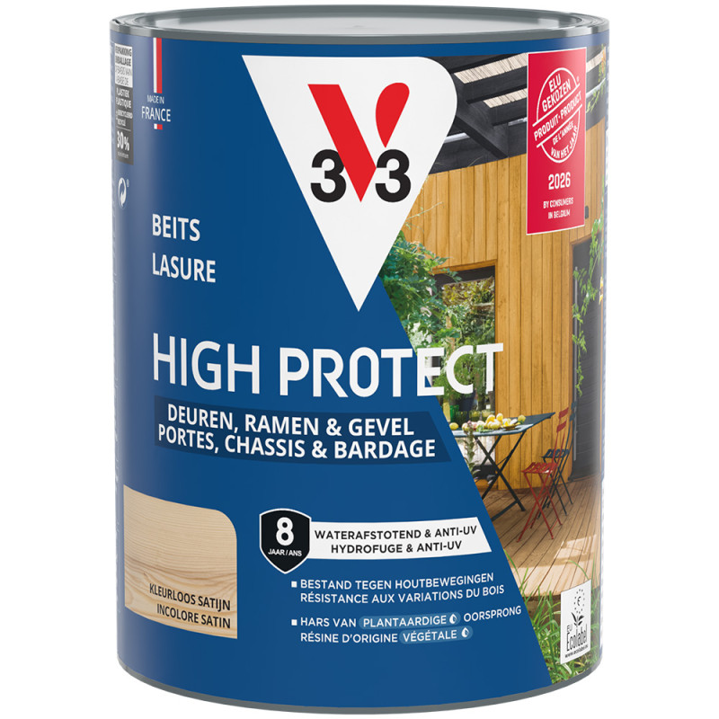Lasure pour bois High Protect incolore 0,75 L V33