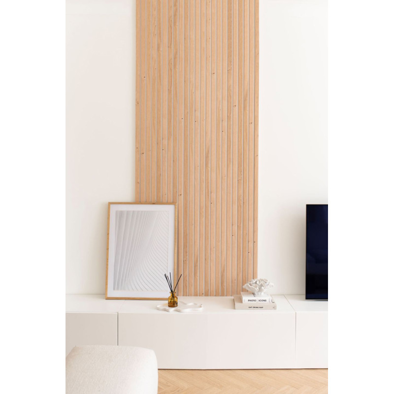Lambris revêtu Latt White Pepper 30 x 125 x 2 cm 2 pièces MAESTRO