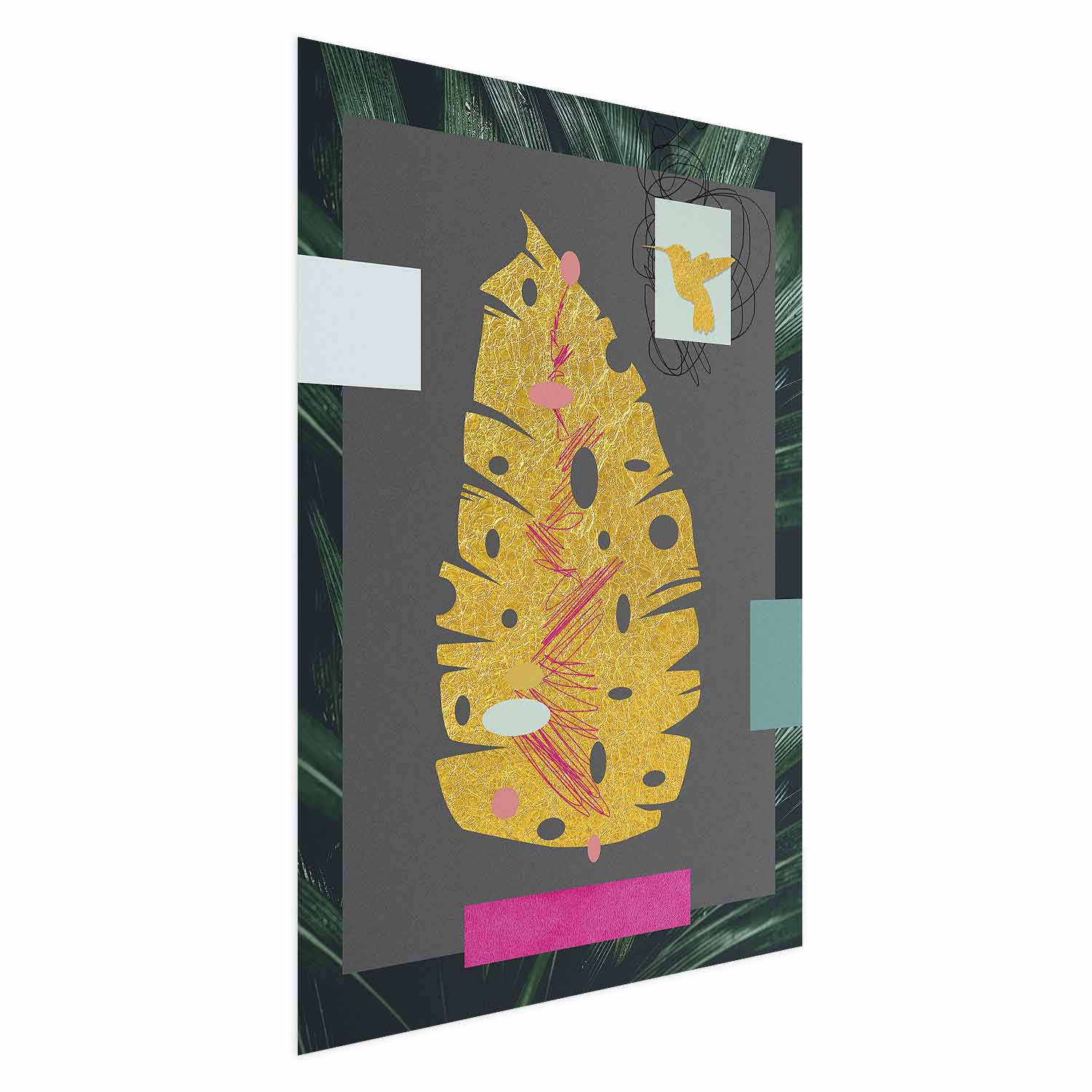 Plakat Złoty liść 21x30 cm