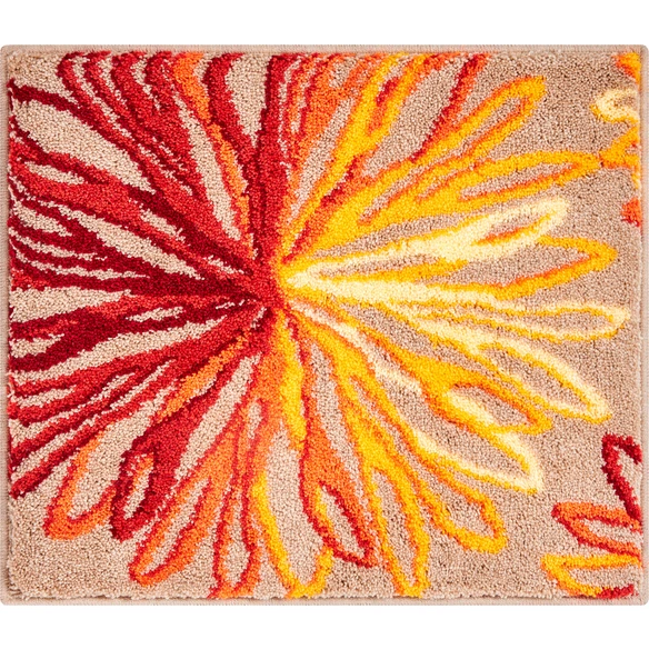 Badematte »Art«, BxL: 50 x 60 cm, orange, aus 100% Polyacryl
