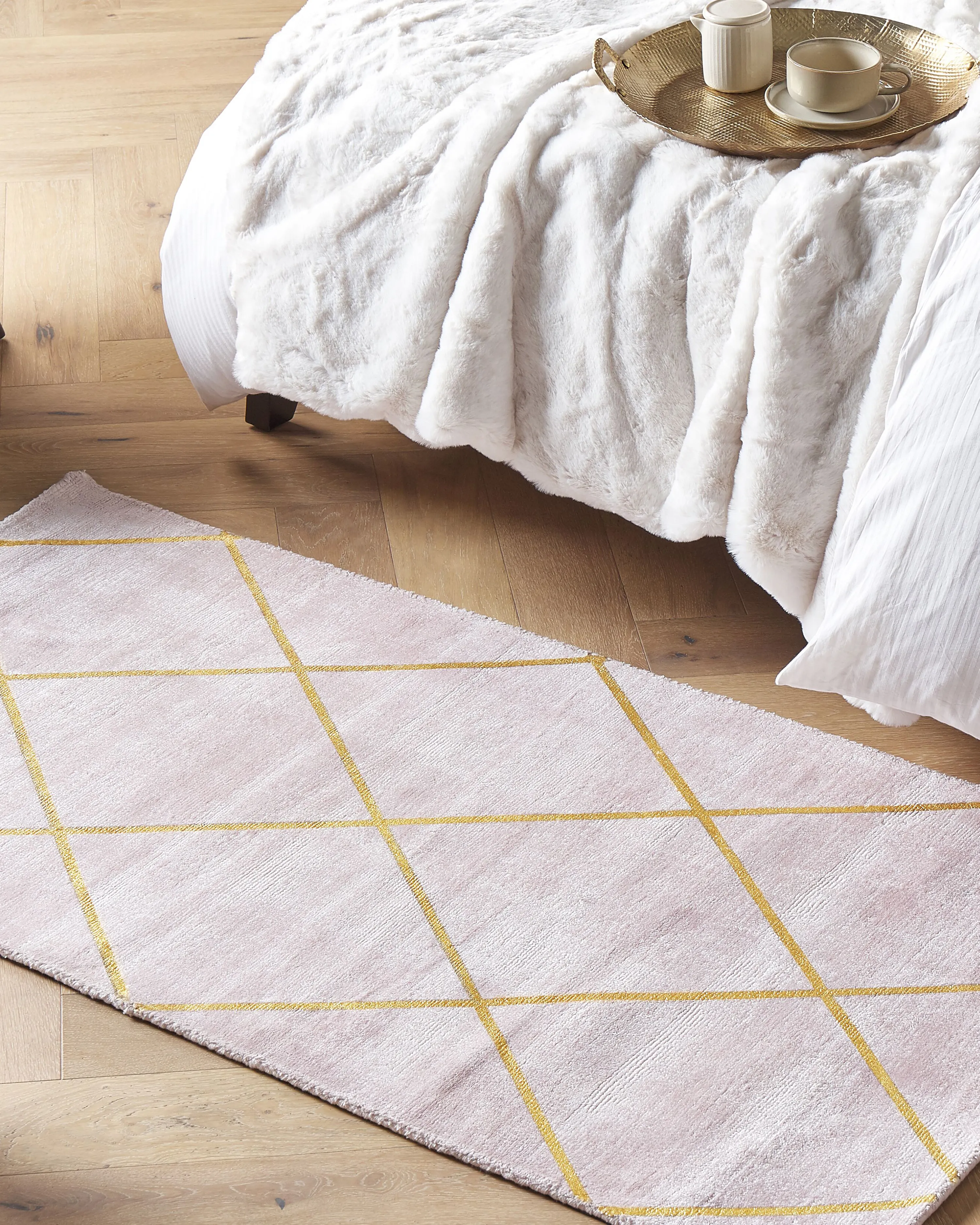 Rug ATIKE Pink 80 x 150 cm Viscose