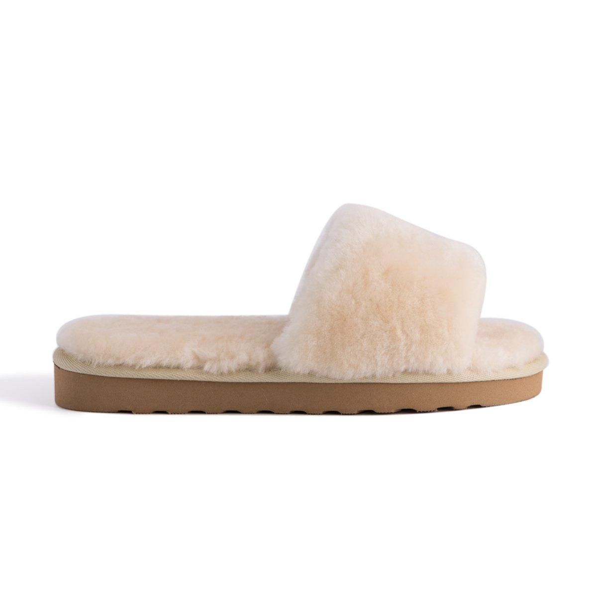Aus Wooli Australia Sheepskin Fluff Slide Slippers
