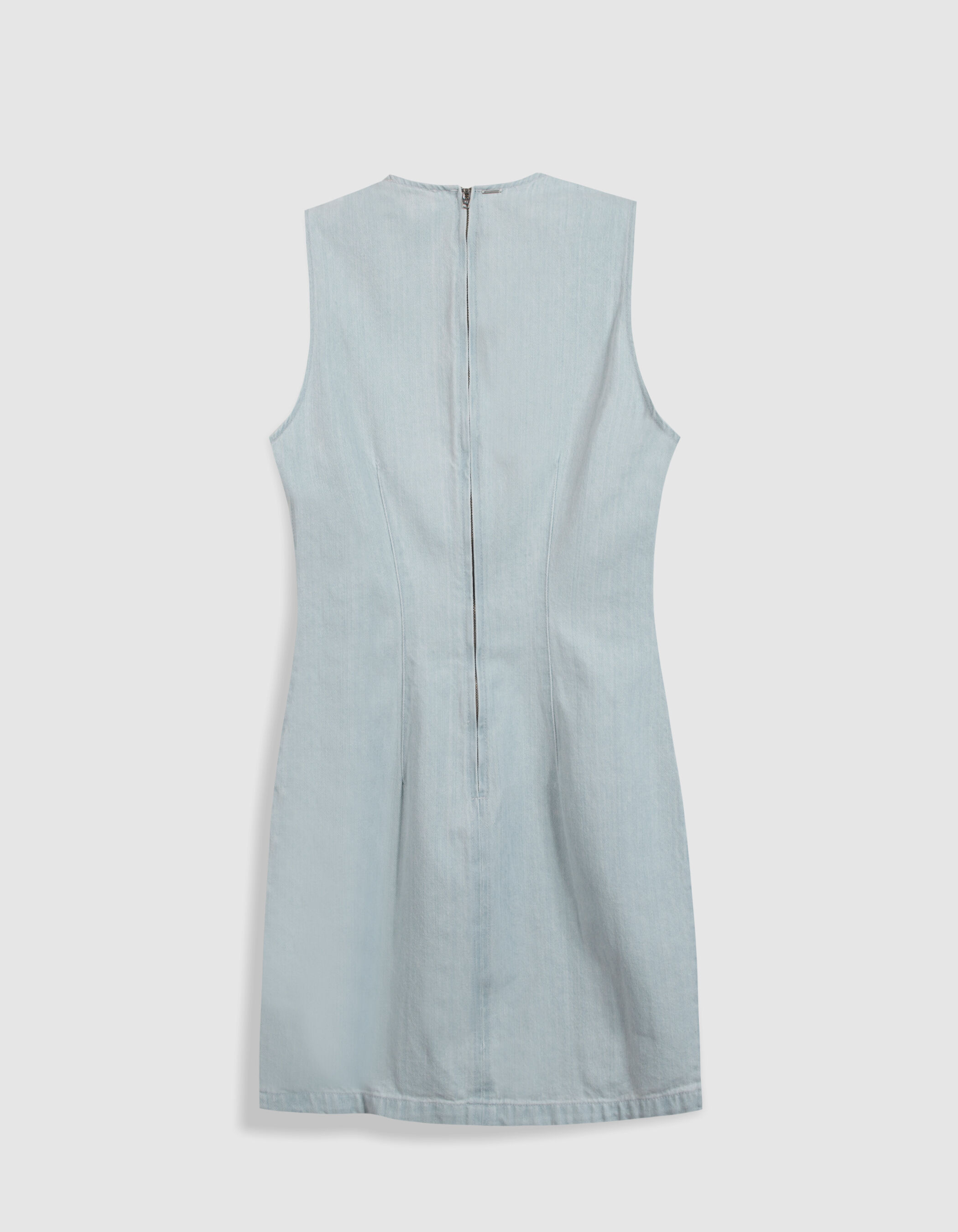 Robe courte en jean sans manches Femme