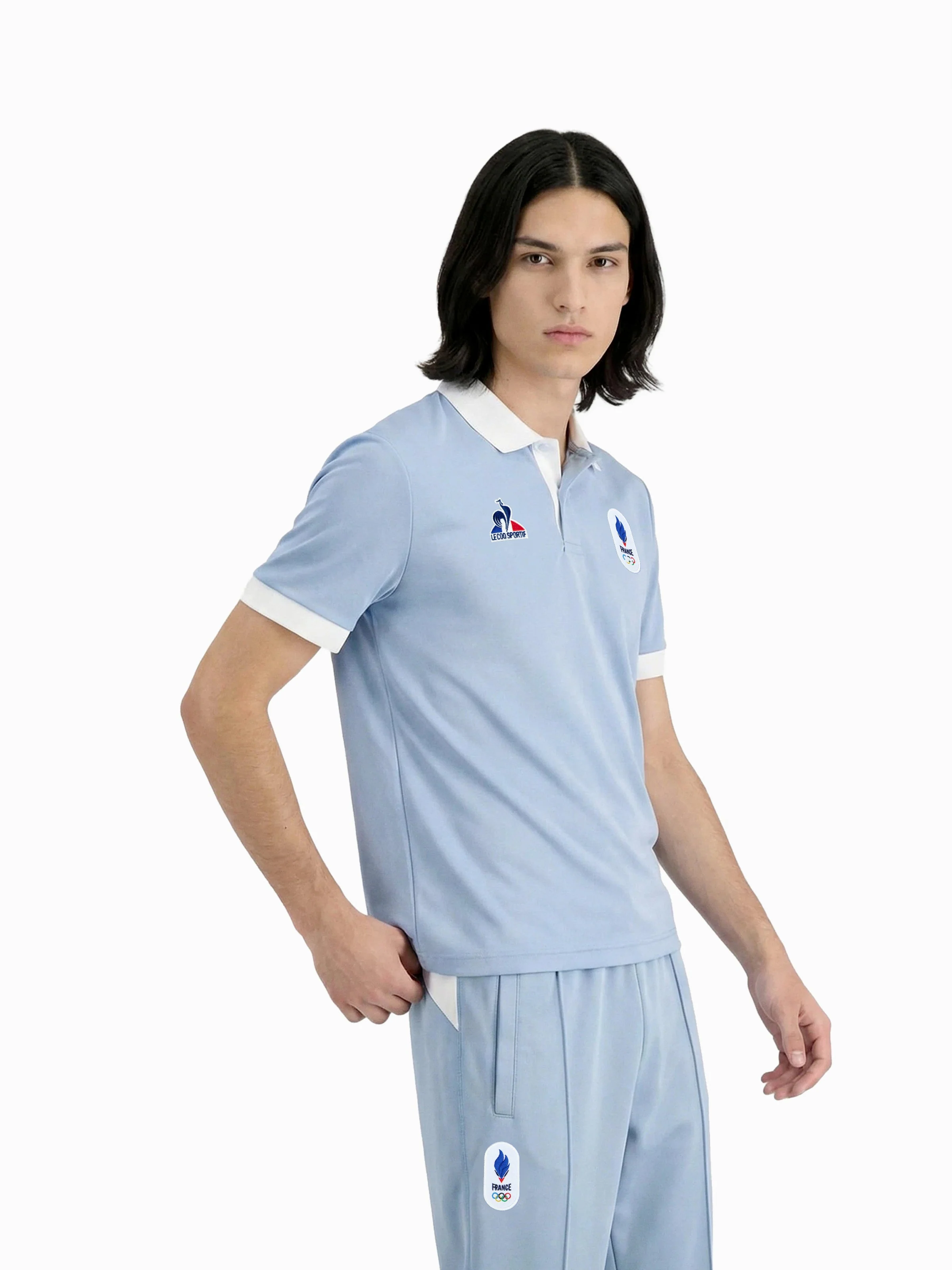 Polo en jersey technique brillant JP Milano-Cortina 2026
