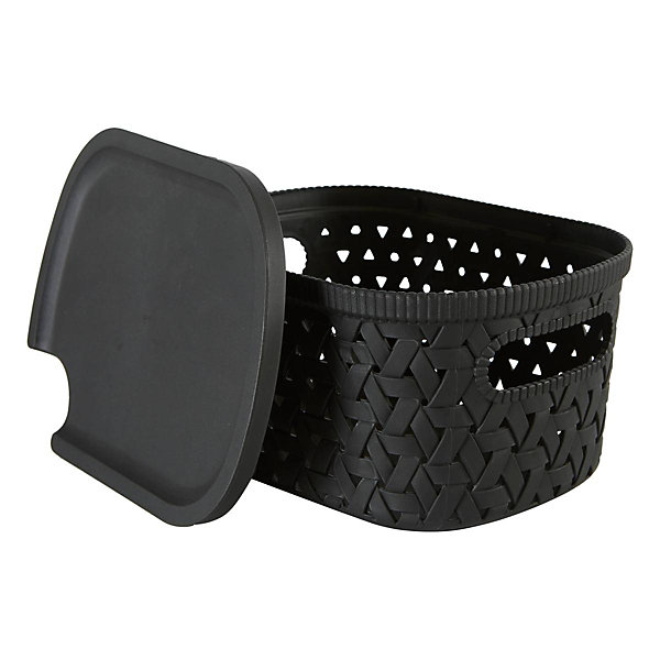 Panier Tressy en plastique noir 2,3L - Noir- 5five