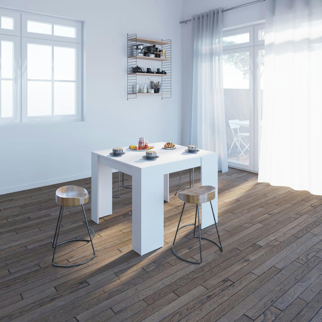 ELASTIC - Console effet bois blanc