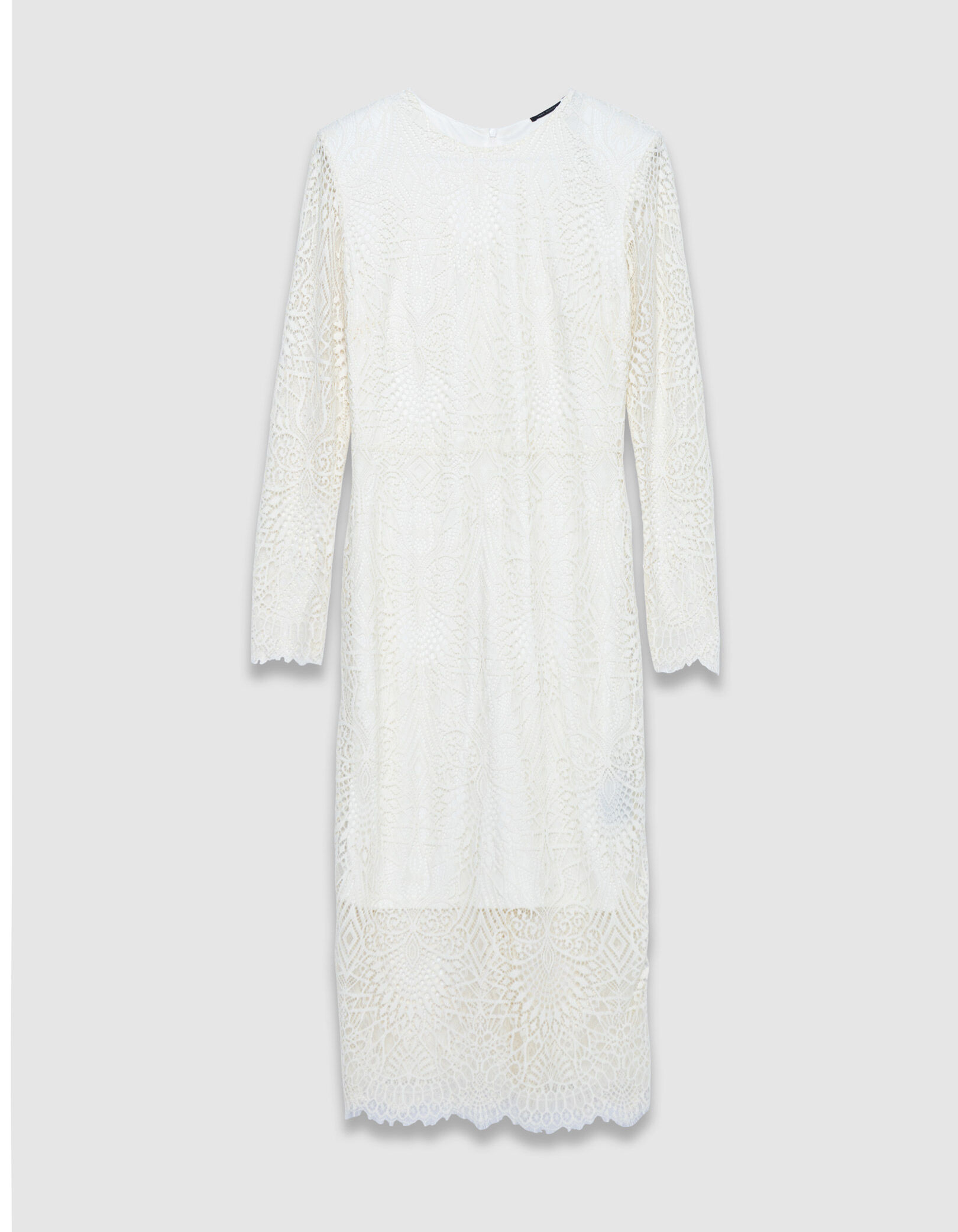 Robe longue blanche dentelle Femme