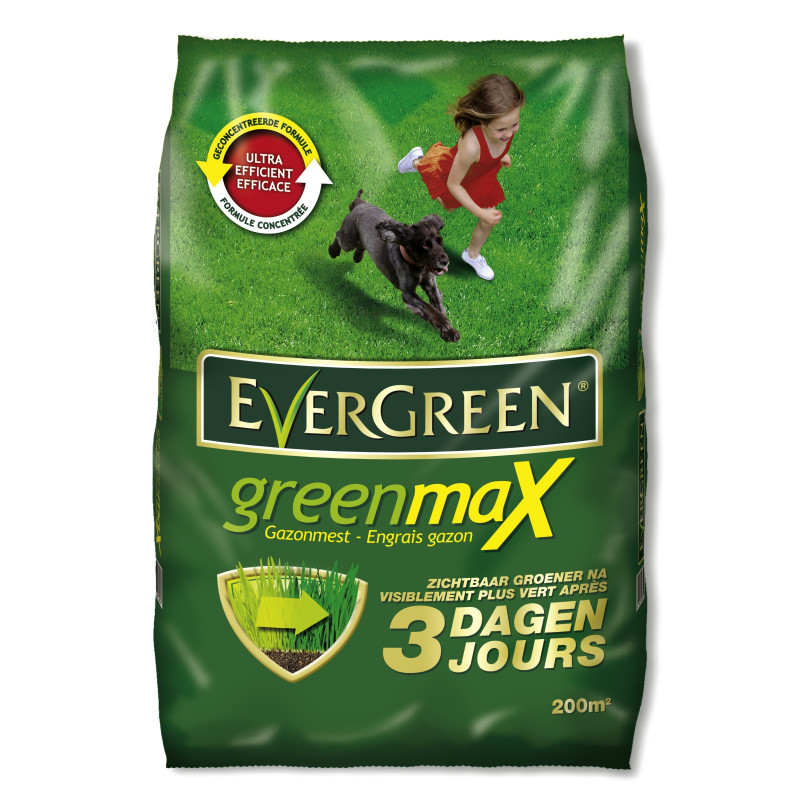 Engrais gazon GreenMax 7 kg (200 m²) EVERGREEN