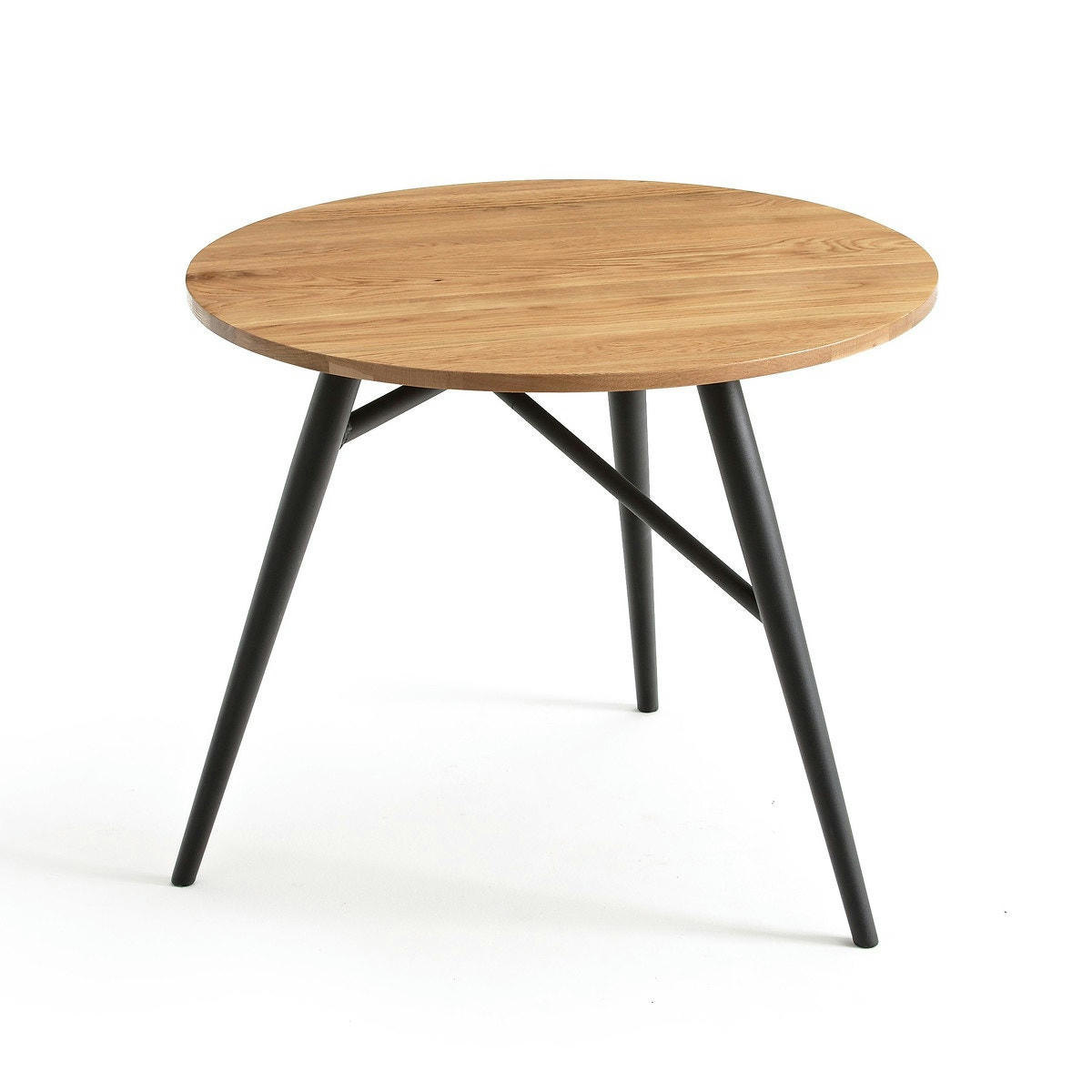 Table à manger ronde chêne, 3 couverts, Cruseo