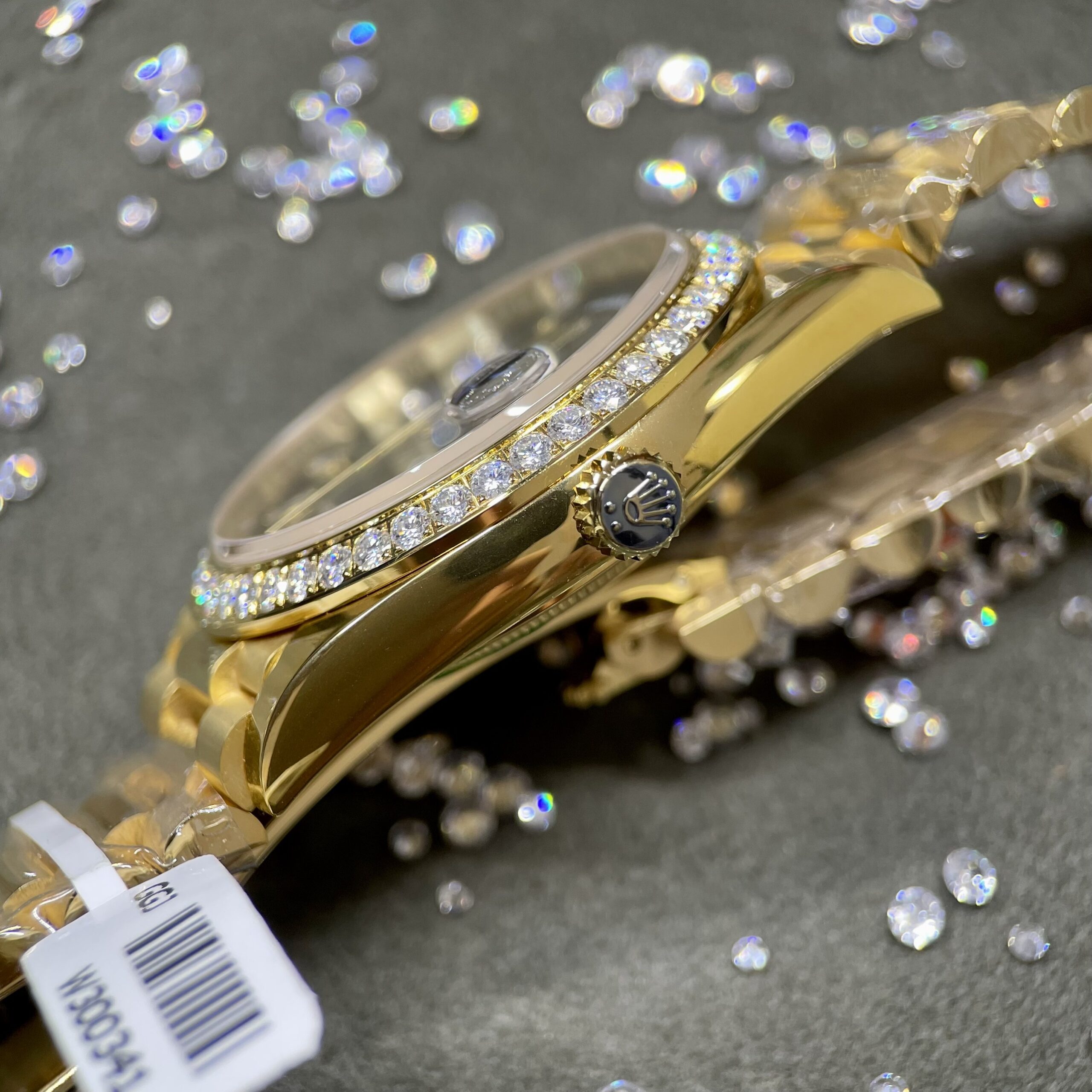 Rolex Day-Date YG Plated Champagne Dial With Diamonds 40mm Super Clone