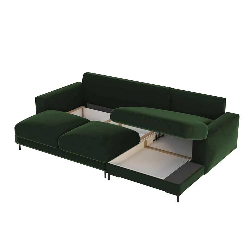 Hoekslaapbank Mokpeo rechts velvet